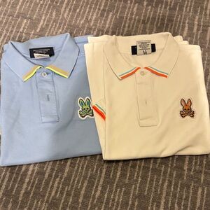 Psycho Bunny Kids Polo Shirts - Blue and White